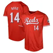 Red Roses Jersey Men's #14 Pete Rose Cincinnati Reds Red Limited Alternate Jersey